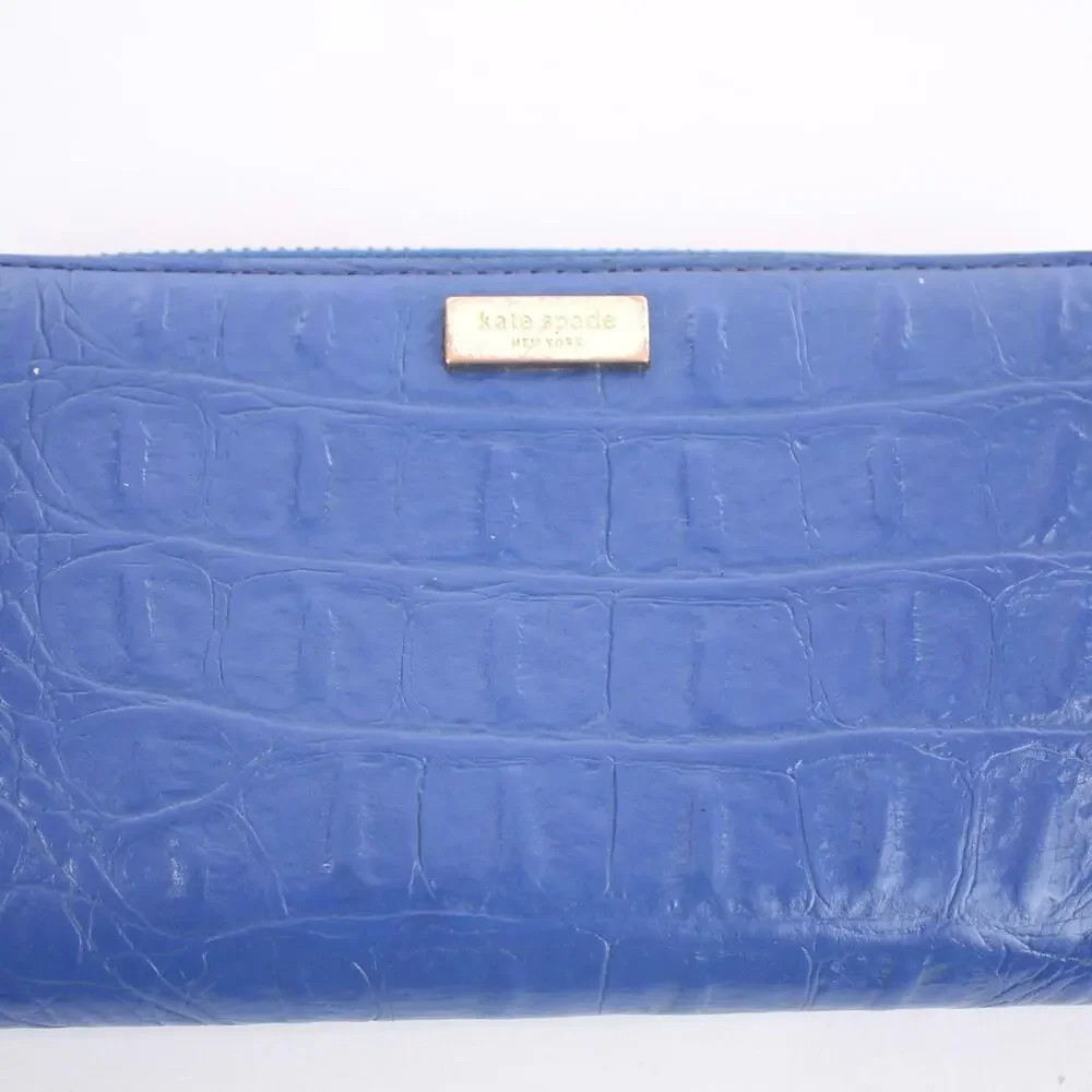 Kate Spade Cobalt Croc Wallet